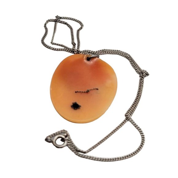 Stunning White Sapphire Cameo Pendant Necklace on Sterling Chain (A2657) - Picture 4 of 5